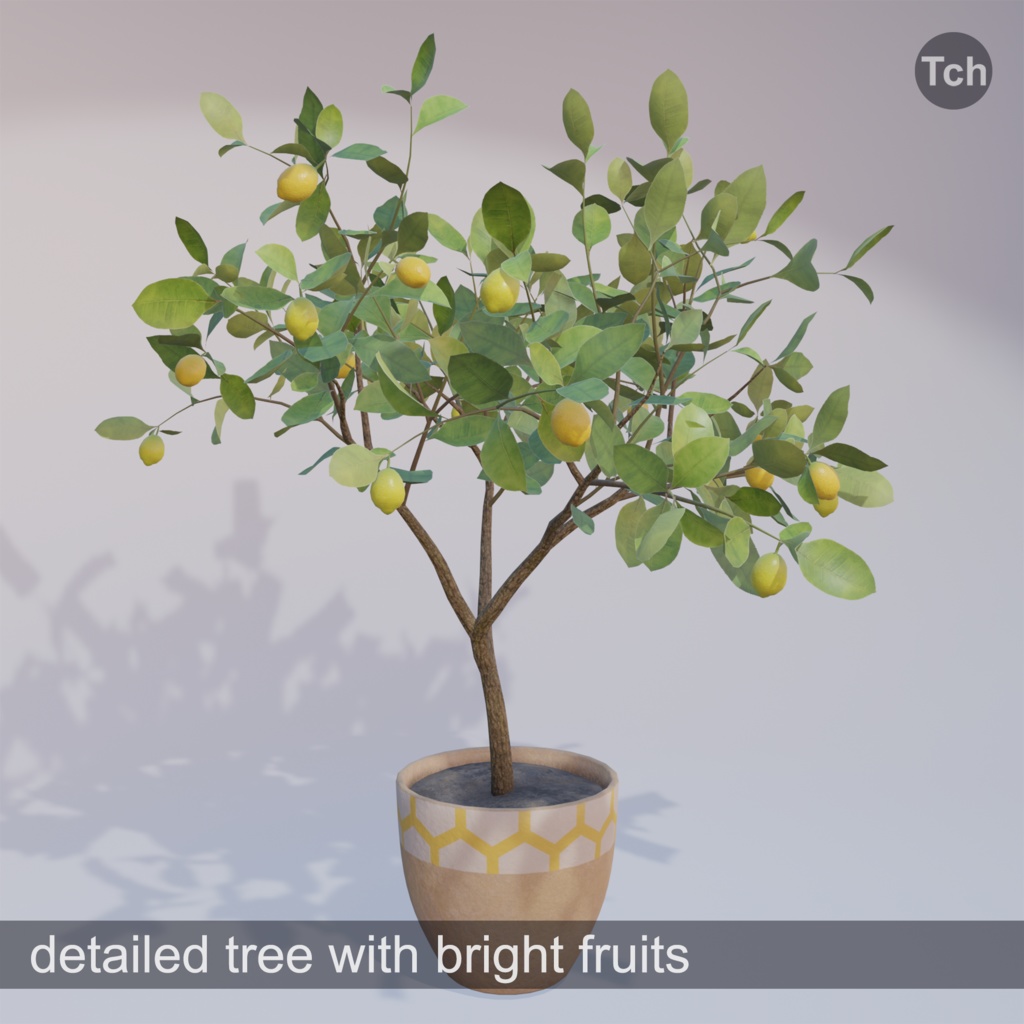 Lemon tree in a pot (3D) | 鉢植えのレモンの木(3D)