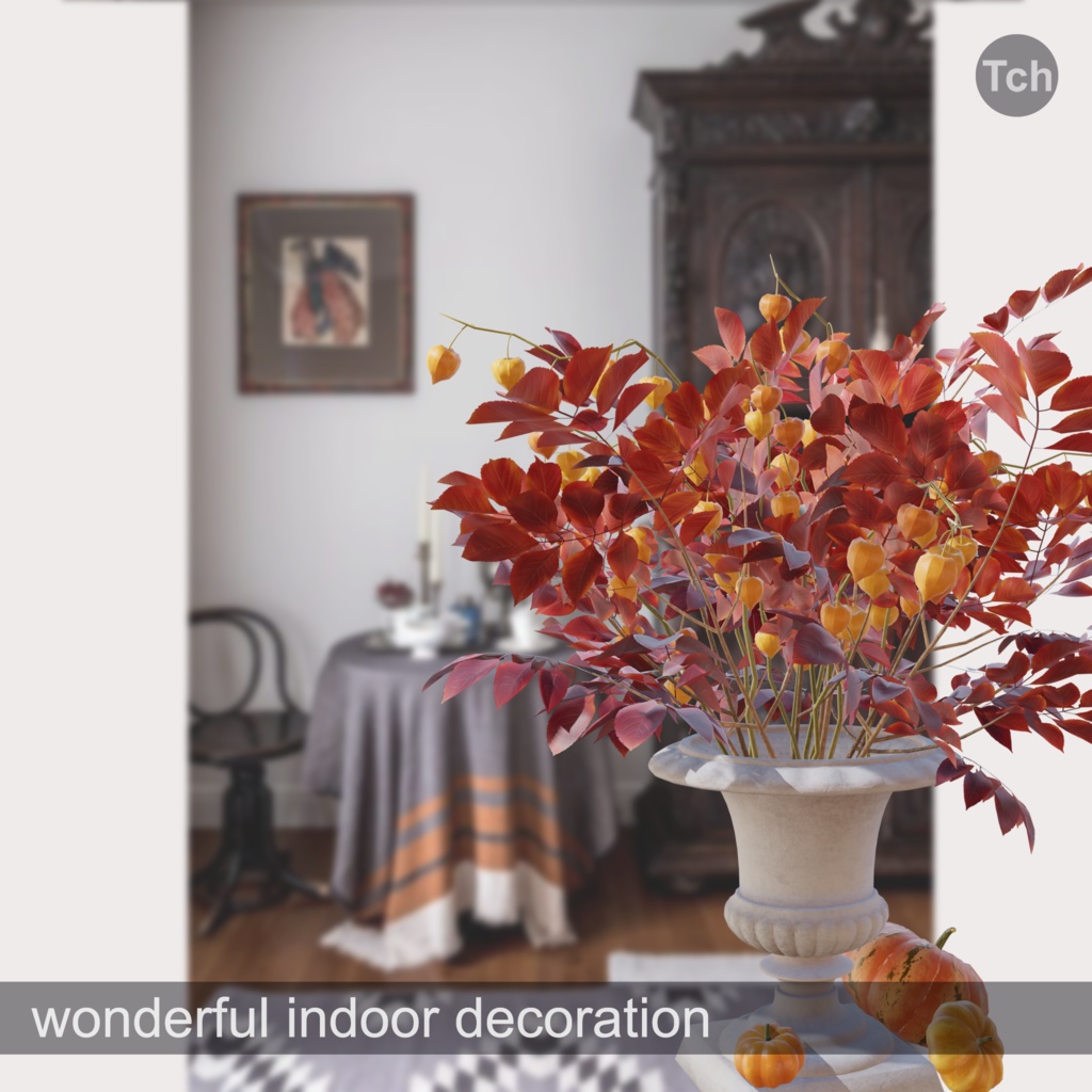 Red fall bouquet (3D) | 赤い秋の花束(3D)