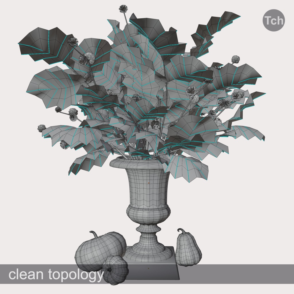 Yellow fall bouquet (3D) | 黄色い秋の花束(3D)