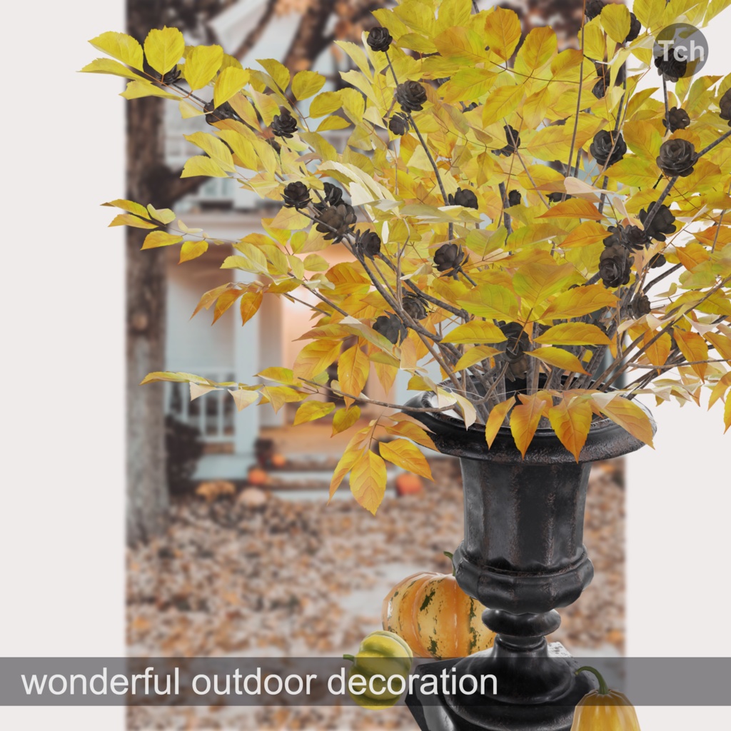 Yellow fall bouquet (3D) | 黄色い秋の花束(3D)