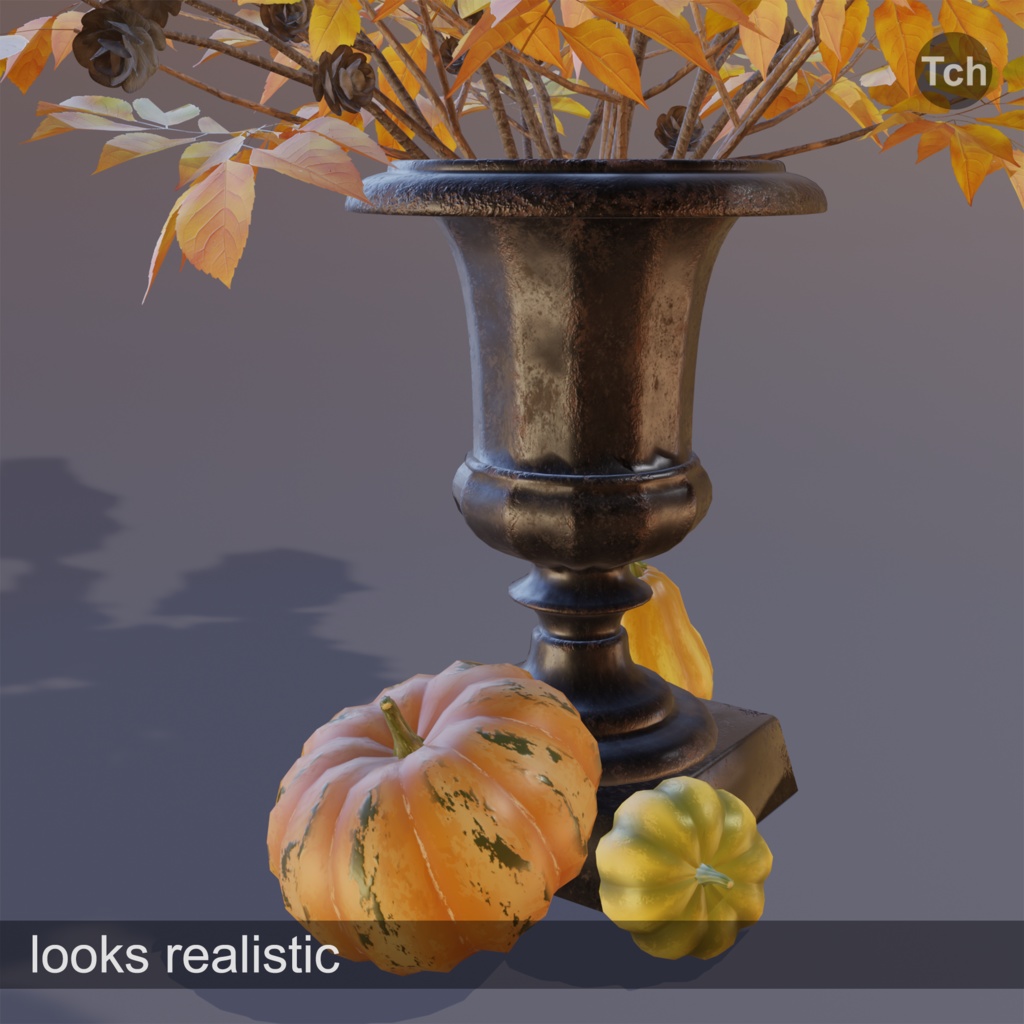 Yellow fall bouquet (3D) | 黄色い秋の花束(3D)