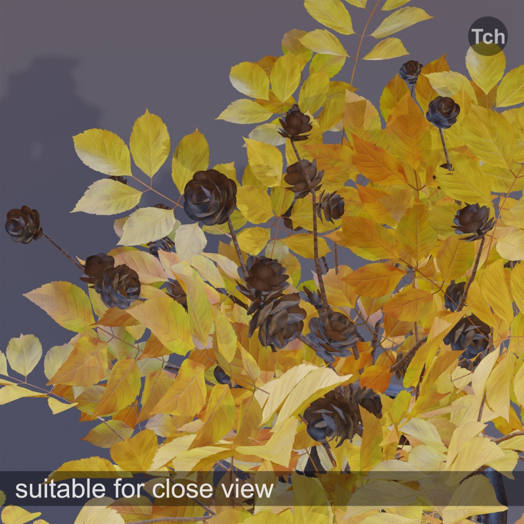 Yellow fall bouquet (3D) | 黄色い秋の花束(3D)