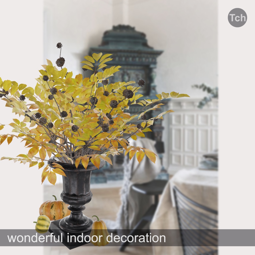 Yellow fall bouquet (3D) | 黄色い秋の花束(3D)