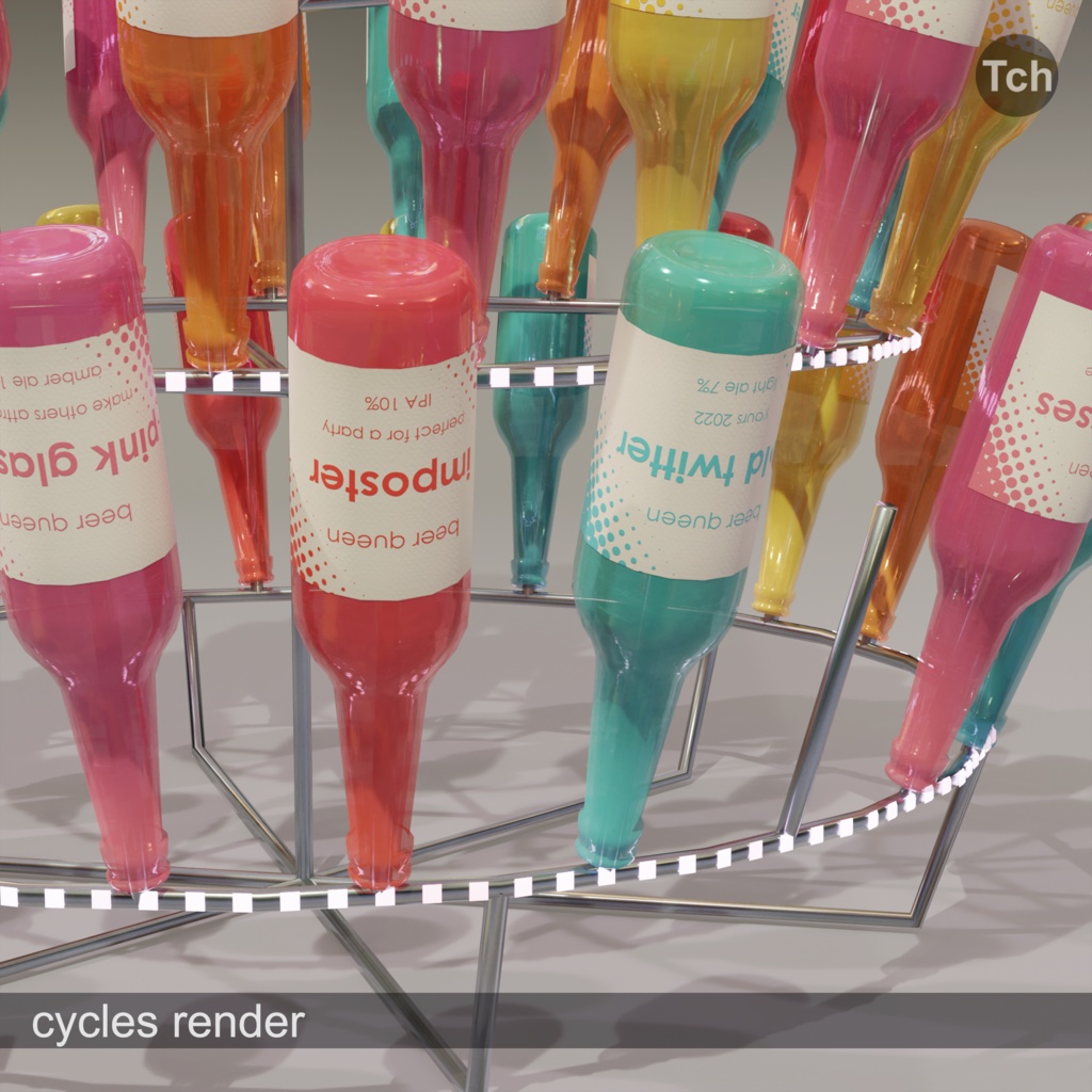 Christmas tree made of bottles (3D) | ビンで作られたクリスマスツリー(3D)