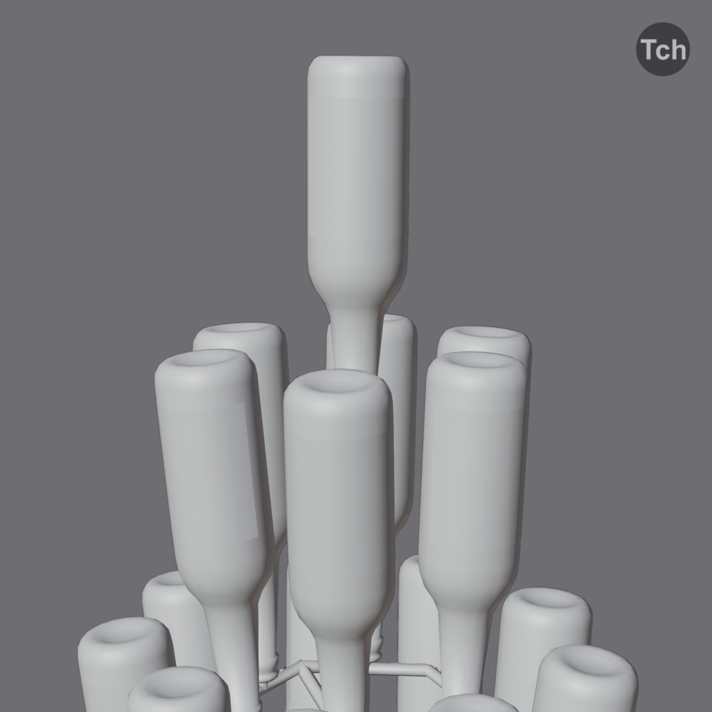 Christmas tree made of bottles (3D) | ビンで作られたクリスマスツリー(3D)