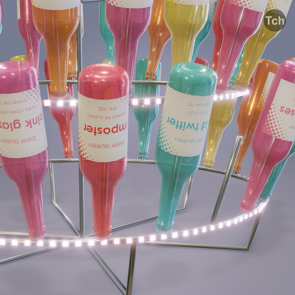 Christmas tree made of bottles (3D) | ビンで作られたクリスマスツリー(3D)