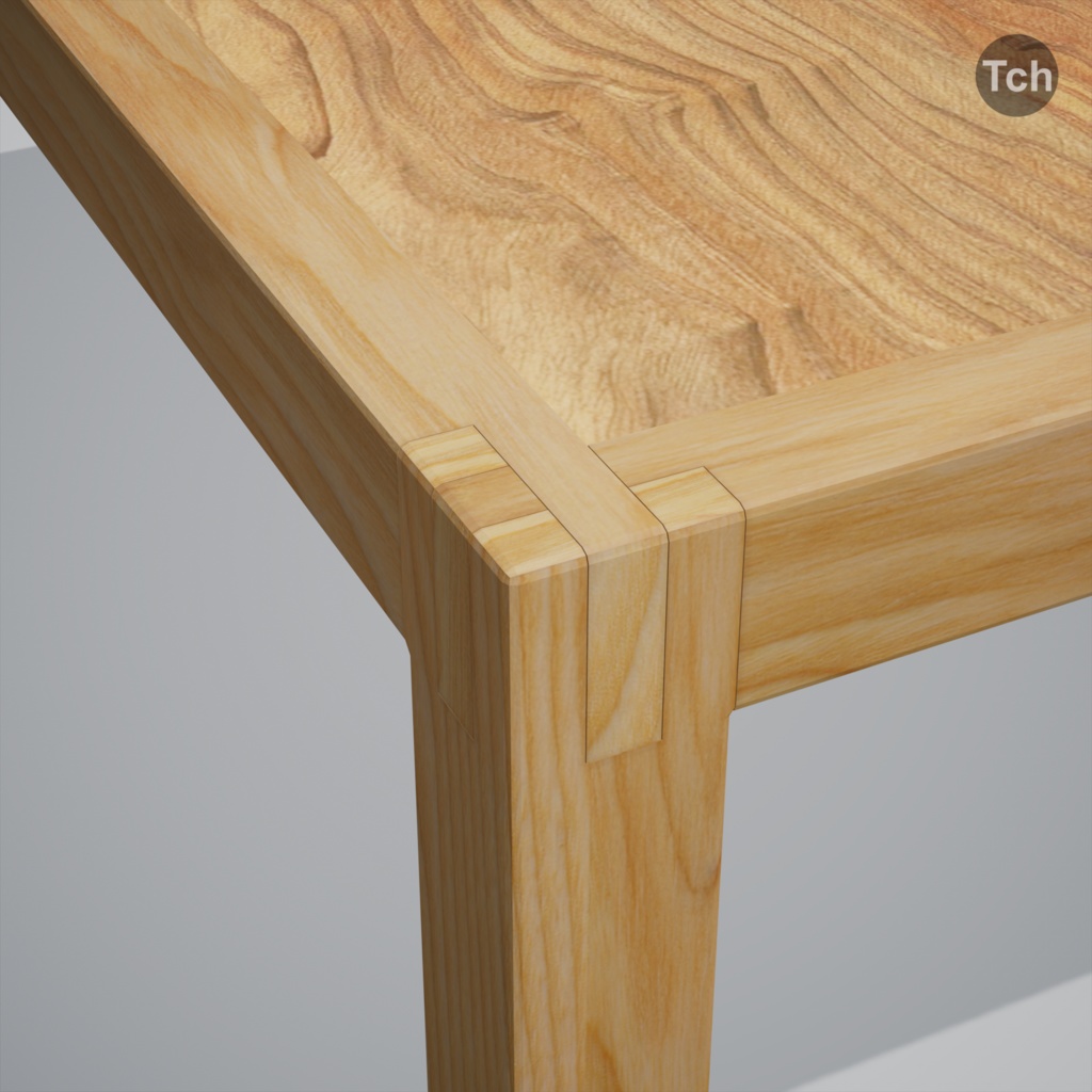 Green table group in Asian style (3D) | 緑のアジア風のテーブルグループ(3D)