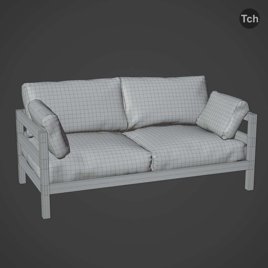 Green table group in Asian style (3D) | 緑のアジア風のテーブルグループ(3D)