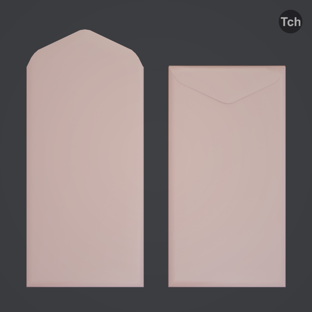 Asian red New Year envelopes (3D) | アジアの赤いお年玉封筒(3D)