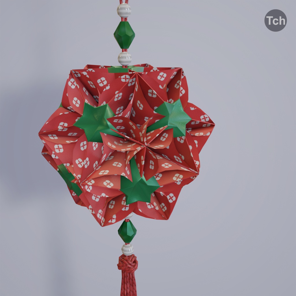 Asian paper lanterns (3D) | アジアの和紙ランタン(3D)