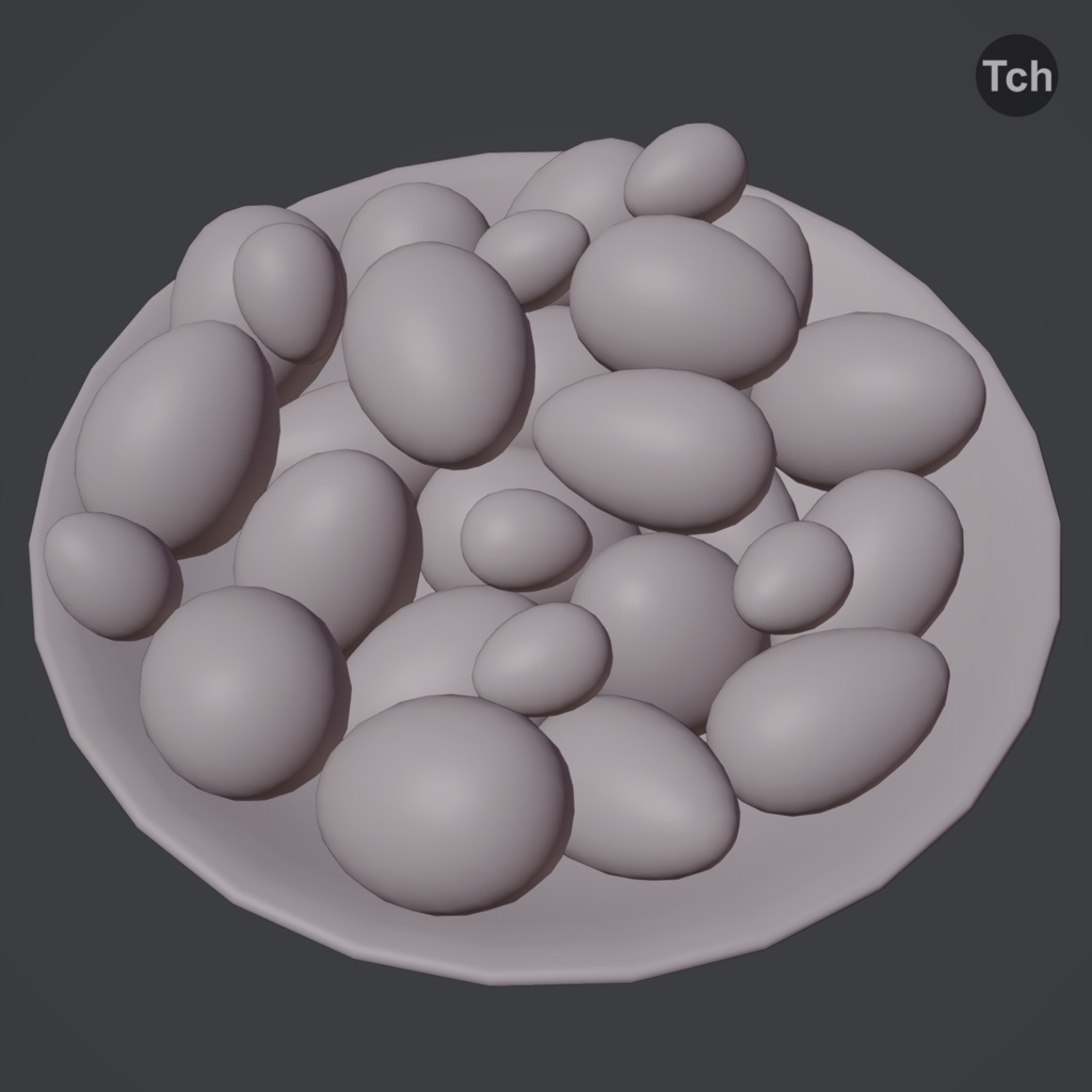 Blue Easter eggs (3D) | 青いイースターエッグ(3D)