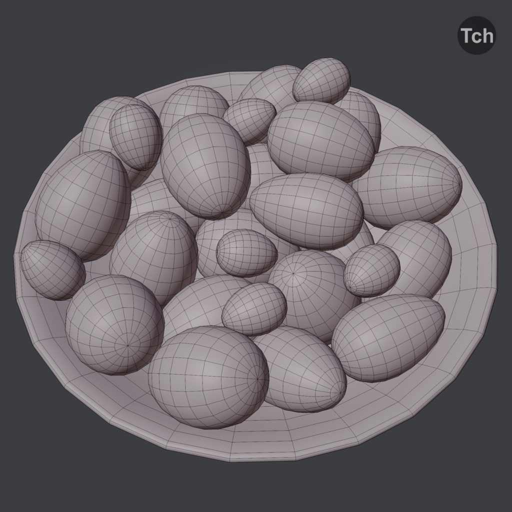 Blue Easter eggs (3D) | 青いイースターエッグ(3D)