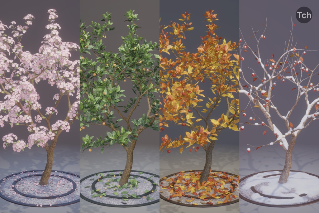 Four seasons tree (3D) | 四季の木 (3D)