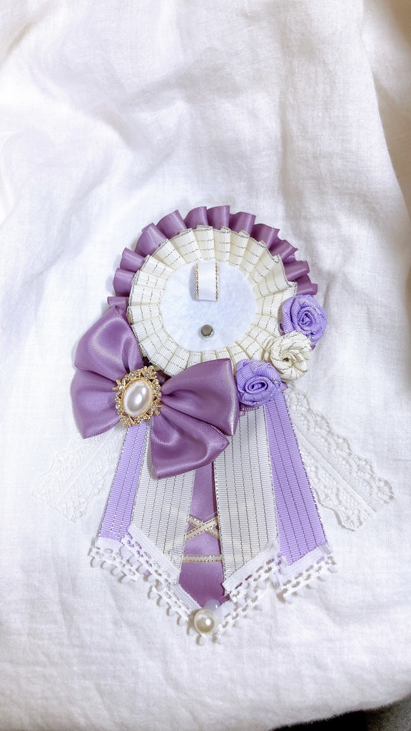 ロゼット　紫×白