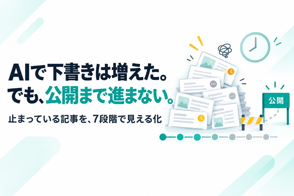 AI記事の進捗管理シート|7段階で下書き・修正・公開を見える化【Googleスプレッドシート】