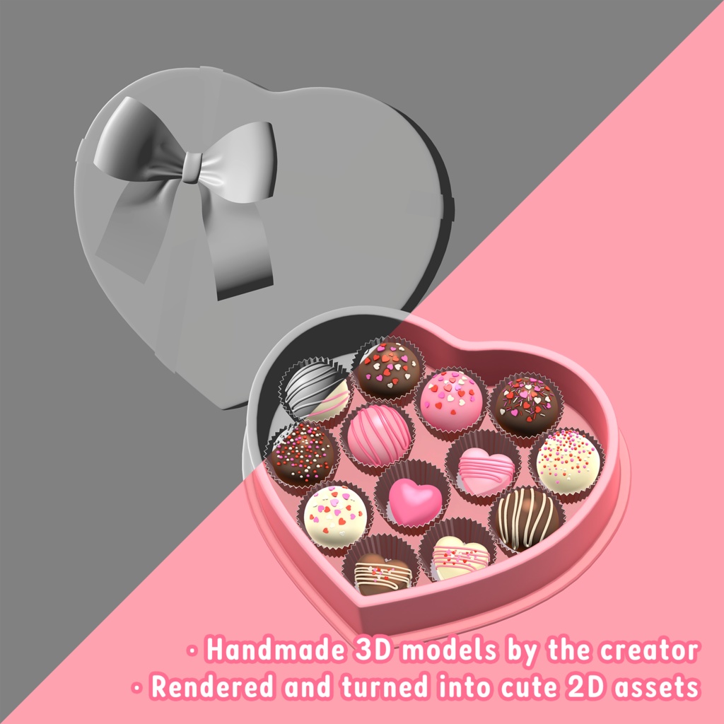 Valentine's Throwable Assets Set for Vtuber : Sweets Set