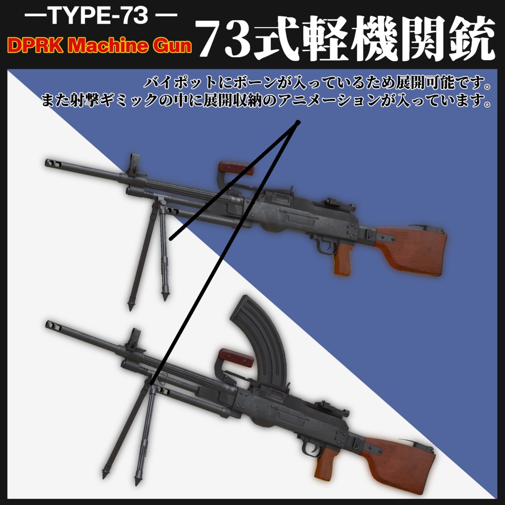 73式軽機関銃【MA対応&射撃ギミック搭載】 Type73LMG