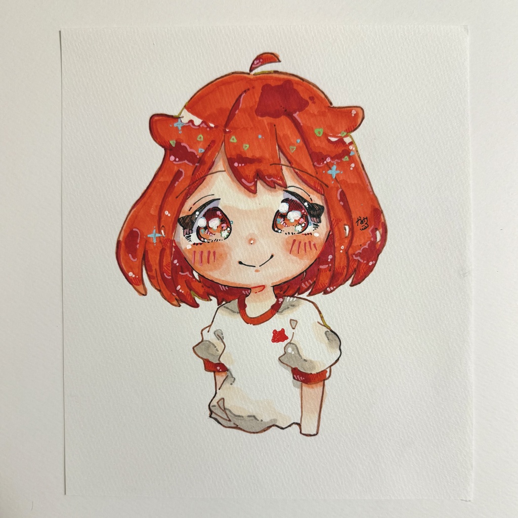 【フレームレス原画】半袖メンダコ少女