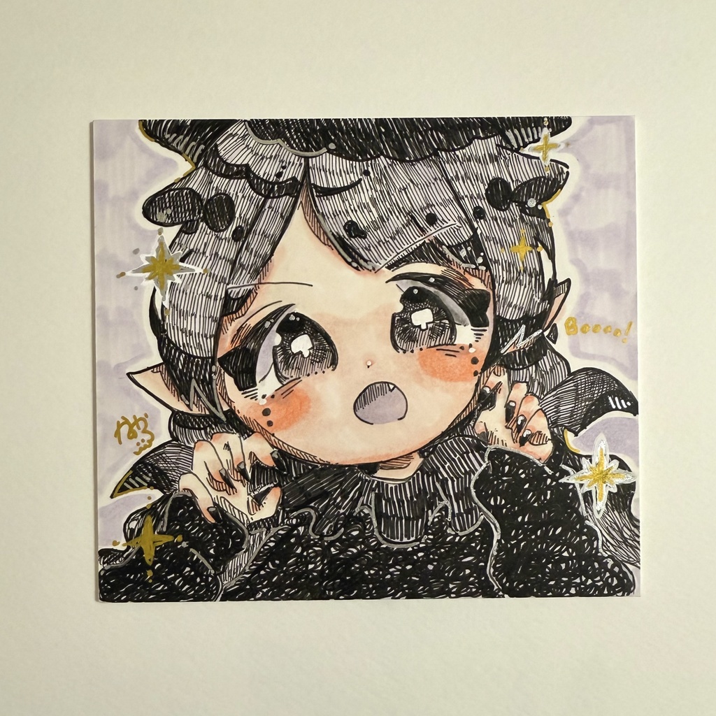 【フレームレス原画】悪魔メンダコ😈