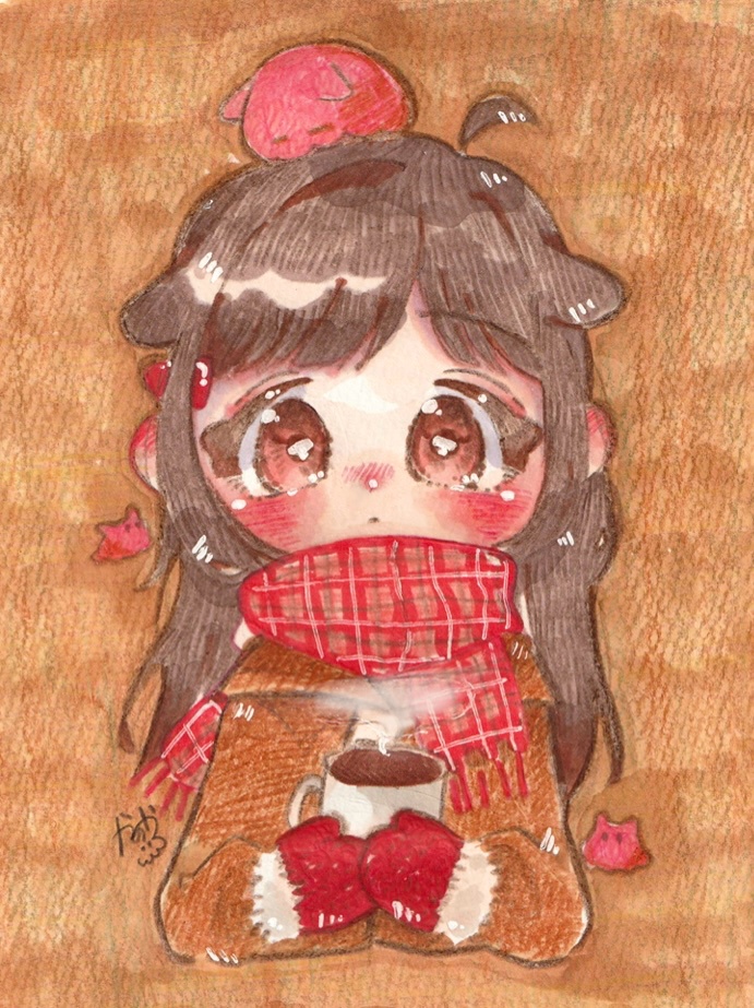 【額装原画】ぽかぽかの冬