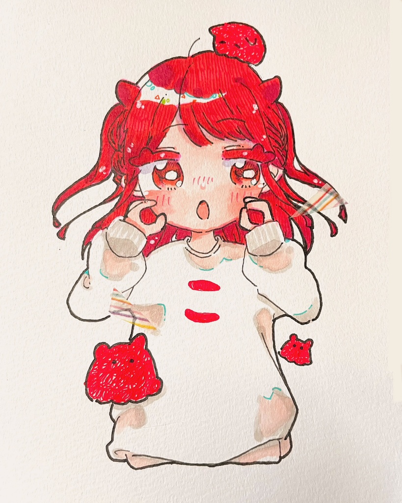 【額装原画】め!ん!だ!こ!ガールズの「こ!」ちゃん