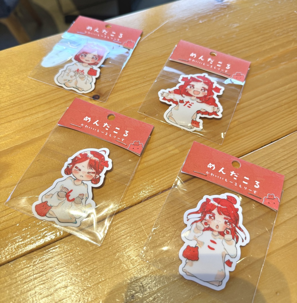 【ステッカー】め!ん!だ!こ!ガールズ