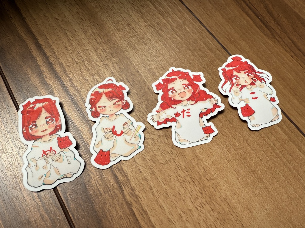 【ステッカー】め!ん!だ!こ!ガールズ