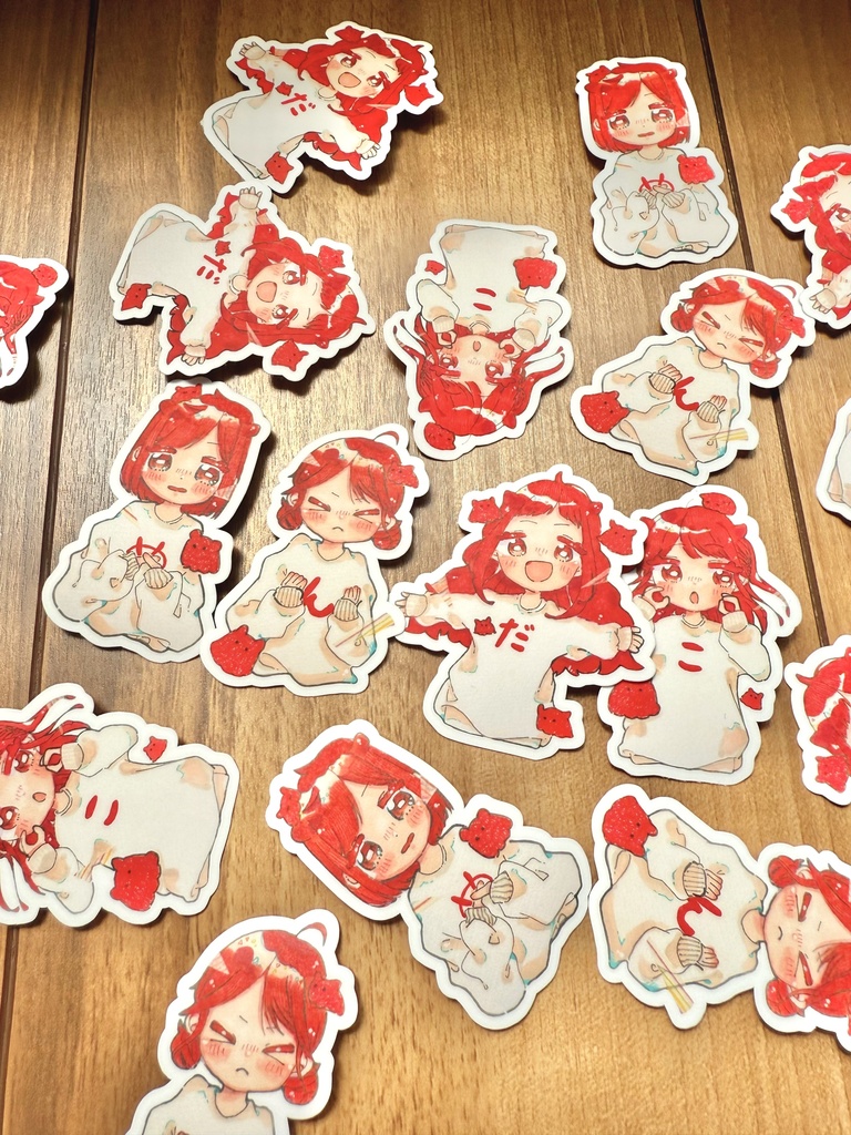 【ステッカー】め!ん!だ!こ!ガールズ