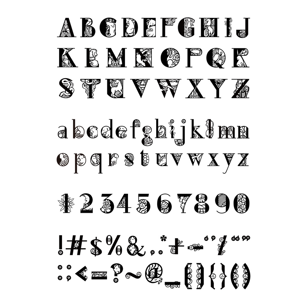 ステンドグラスフォント