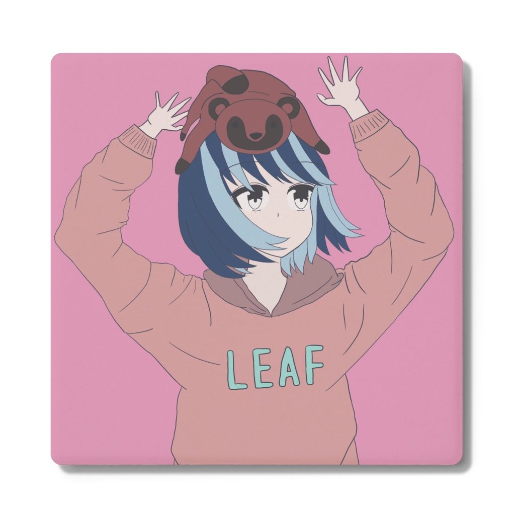 たぬきと少女のコースター