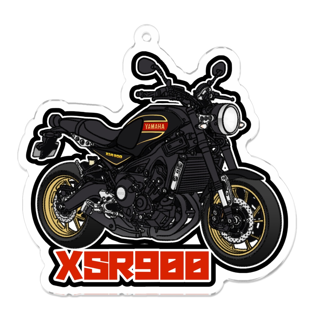 アクリルキーホルダー XSR900(2016~)ヘリテージ外装セット+純正金ホイール
