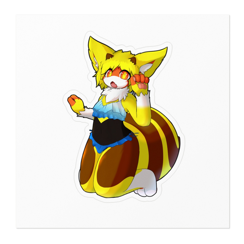 ふりふりビキニはにこステッカー