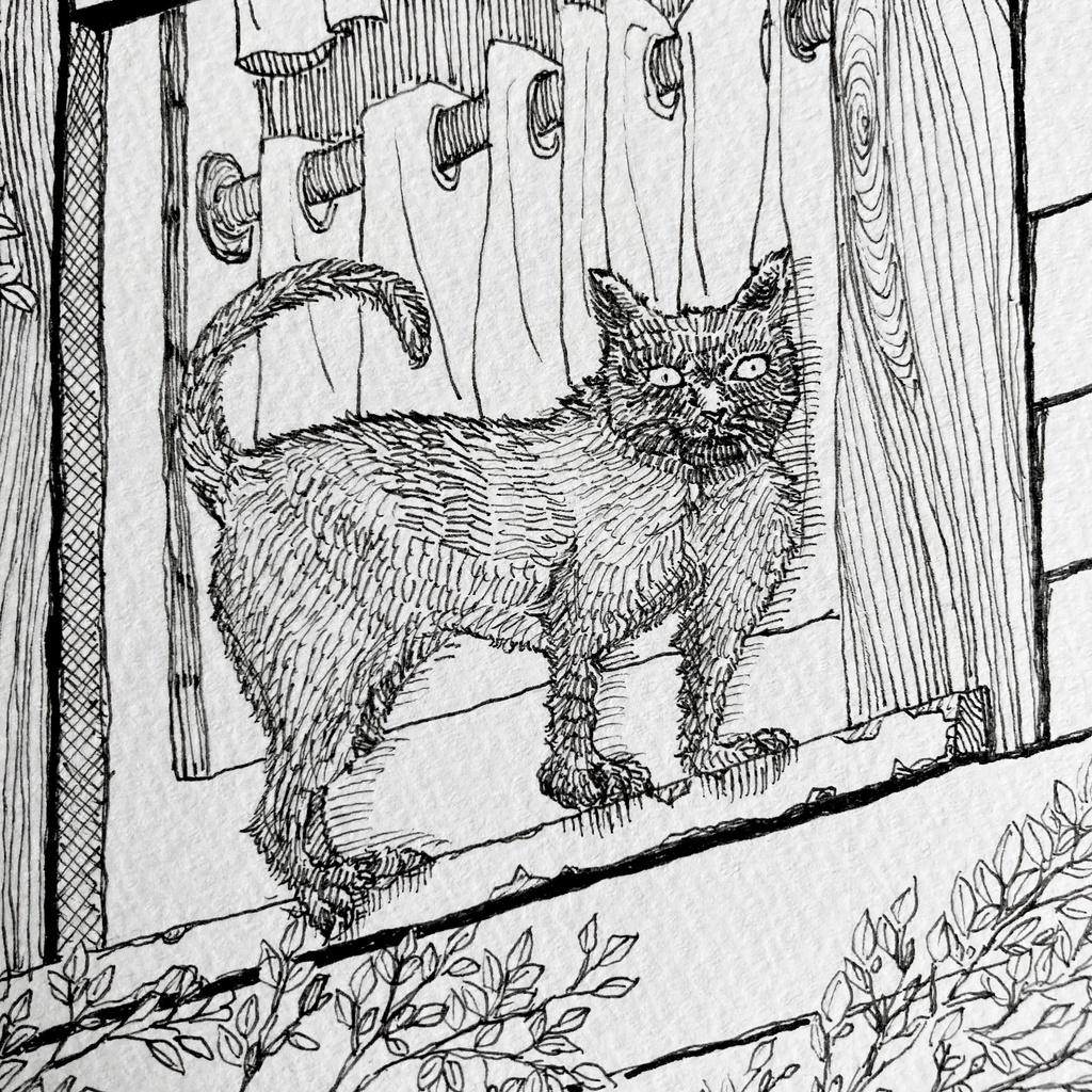 窓辺の猫 原画