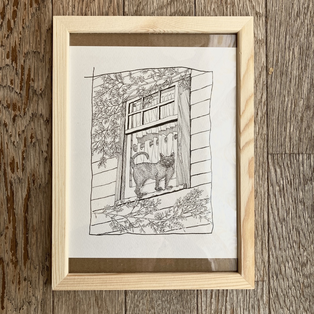 窓辺の猫 原画