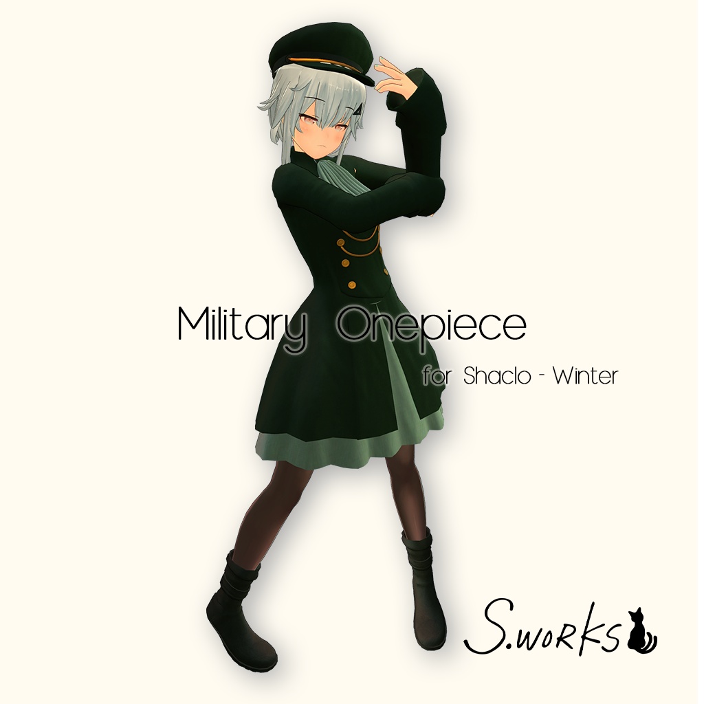 【Shaclo - Winter用】軍服ワンピース- Military Onepiece v1.0.1