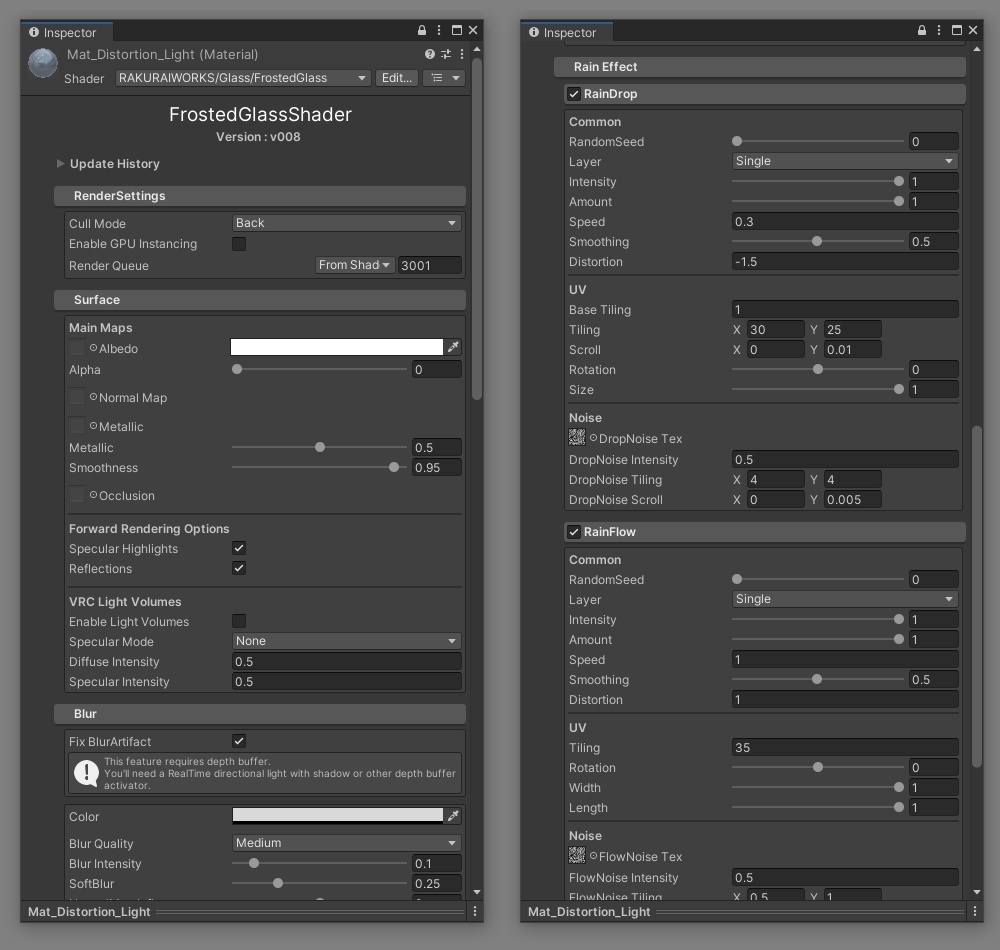 FrostedGlassShader(曇りガラス風シェーダー)