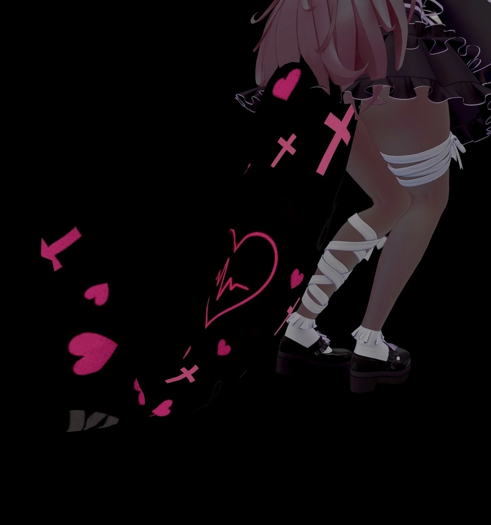 【ルルネ】病みめろてーる_Yamimelo tail_【マテリアル】