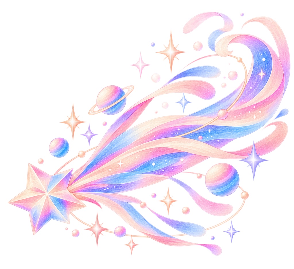 夢みる宇宙の水彩イラスト素材|30点 PNGセット