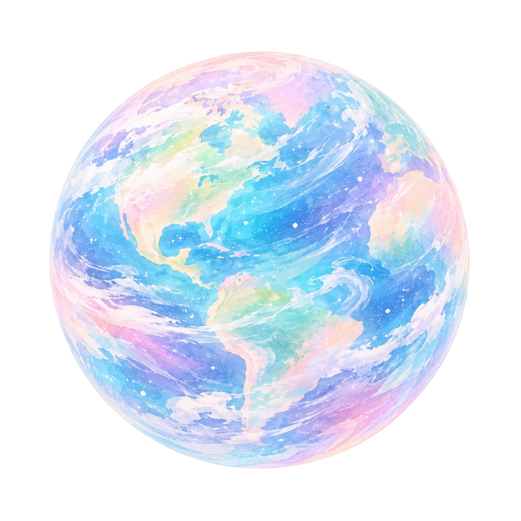 夢みる宇宙の水彩イラスト素材|30点 PNGセット