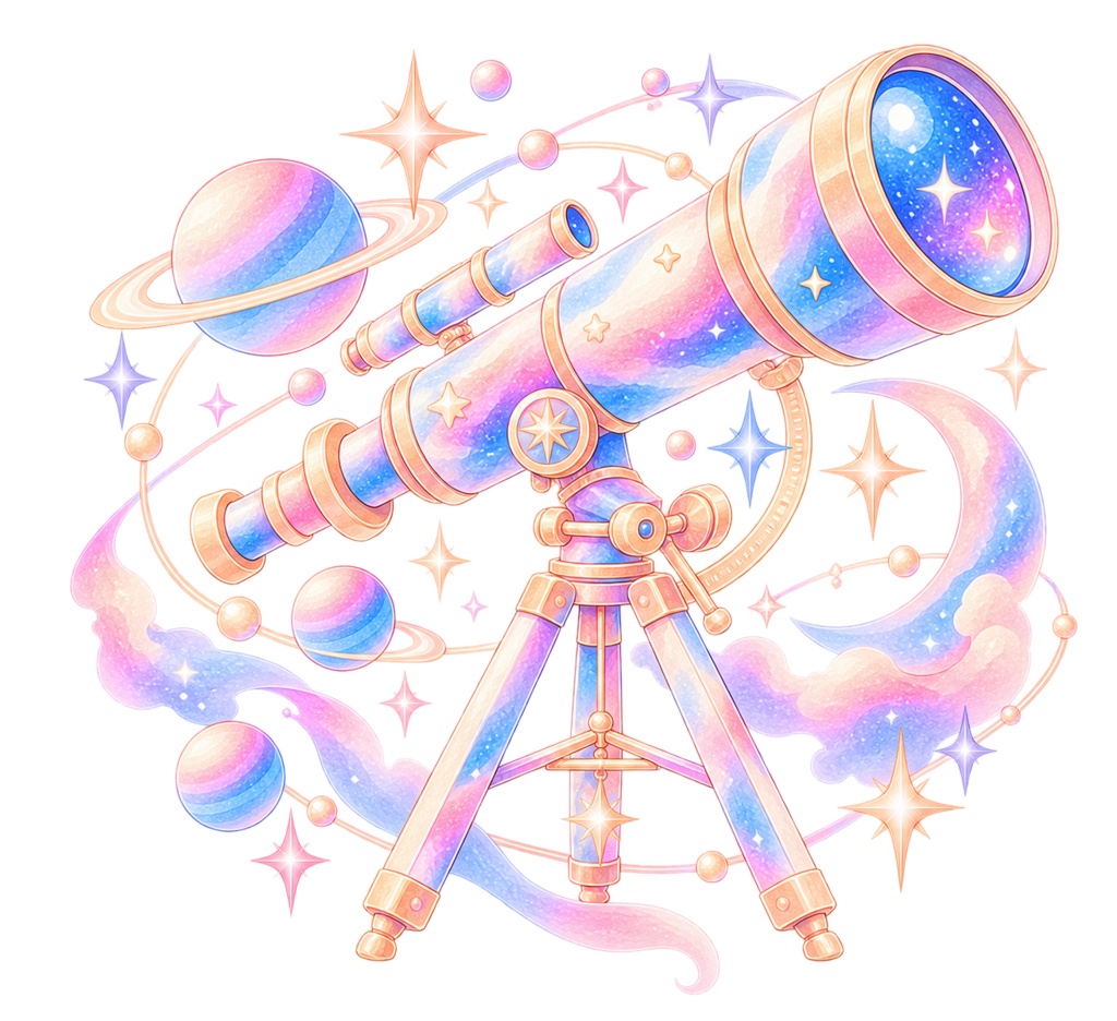 夢みる宇宙の水彩イラスト素材|30点 PNGセット