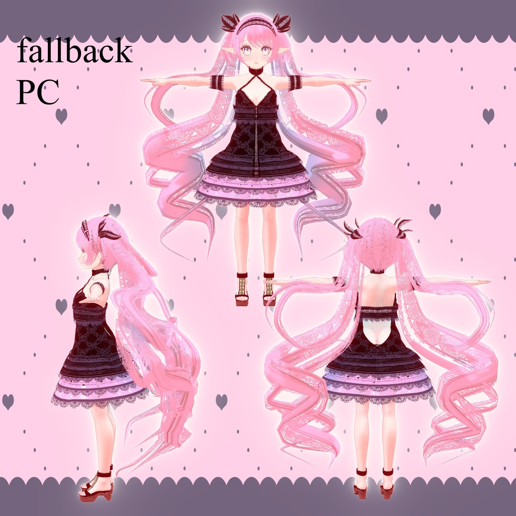 オリジナル3Dモデル「ユナルナ」(yunaruna)フォールバック対応!