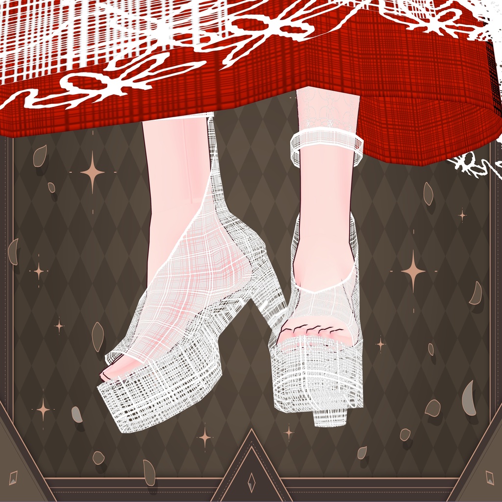 VRChat想定 オリジナル3Dキャラクター「ルルスピナ(Luluspina)」フォールバック対応