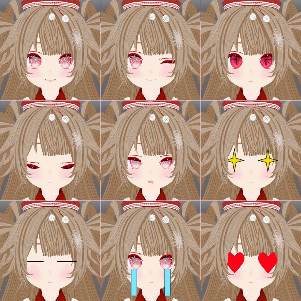 VRChat想定 オリジナル3Dキャラクター「ルルスピナ(Luluspina)」フォールバック対応