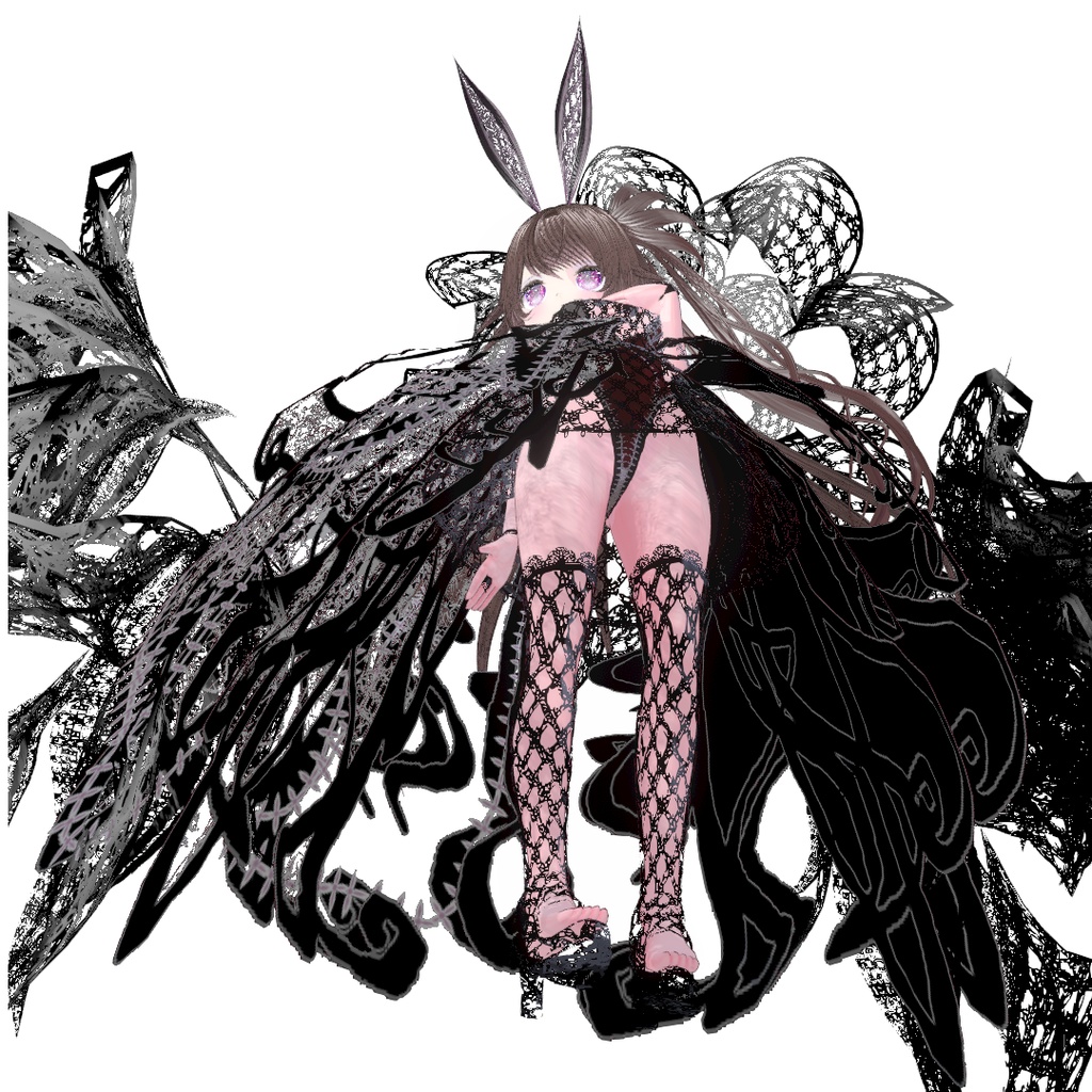 【アバター1体無料キャンペーン】オリジナル3Dモデル「ノワールミミィ(noirmimi)」