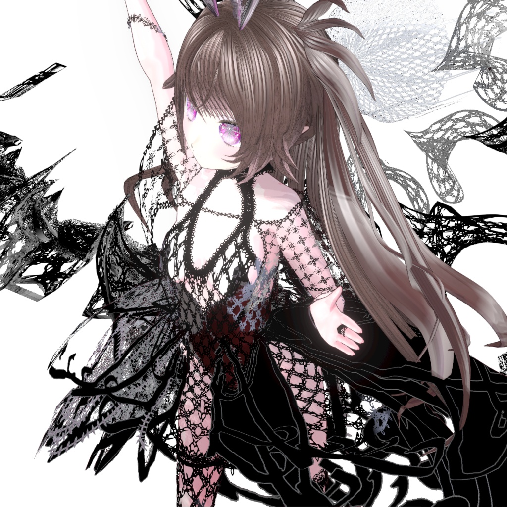 【アバター1体無料キャンペーン】オリジナル3Dモデル「ノワールミミィ(noirmimi)」