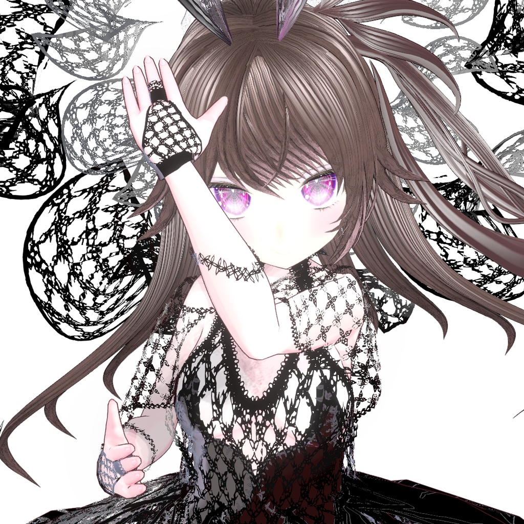 【アバター1体無料キャンペーン】オリジナル3Dモデル「ノワールミミィ(noirmimi)」