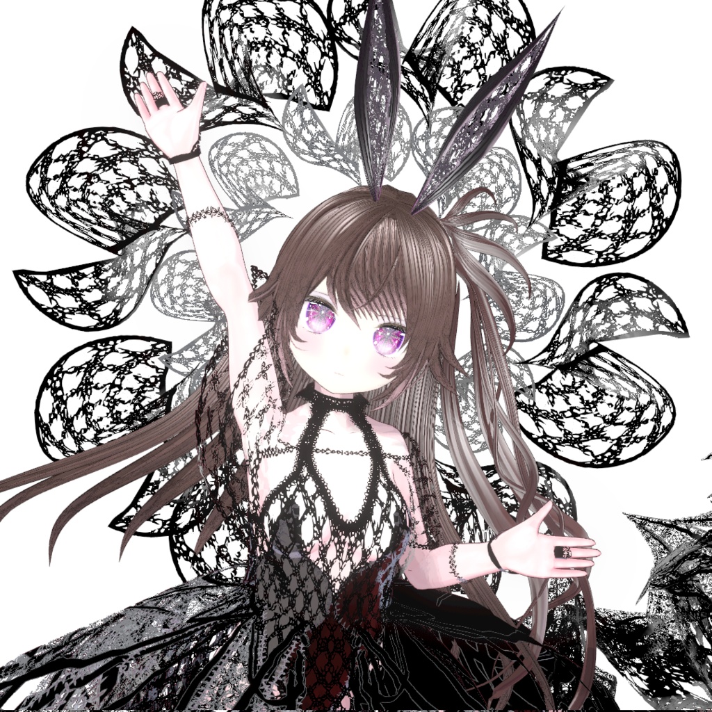 【アバター1体無料キャンペーン】オリジナル3Dモデル「ノワールミミィ(noirmimi)」