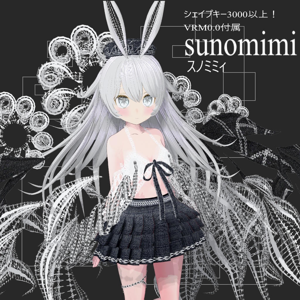 【アバター１体無料キャンペーン】オリジナル3Dモデル「スノミミィ(sunomii)」