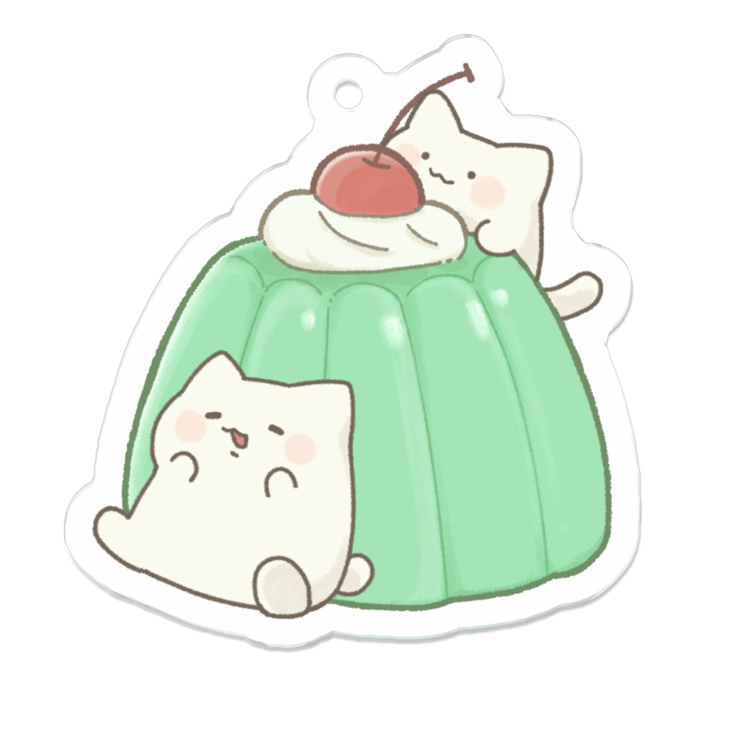 レトロゼリーwithにゃんこ(緑色)
