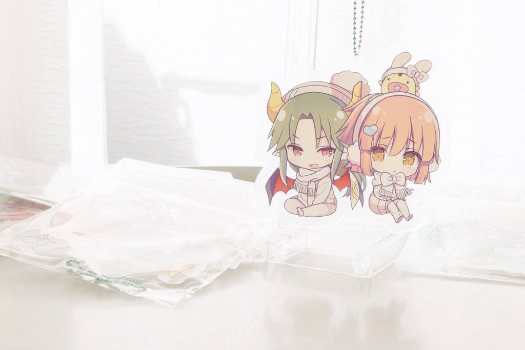 【ぷよ主義19】サタンとアルルとカーくんのスノーアクリルボールチェーンキーホルダー
